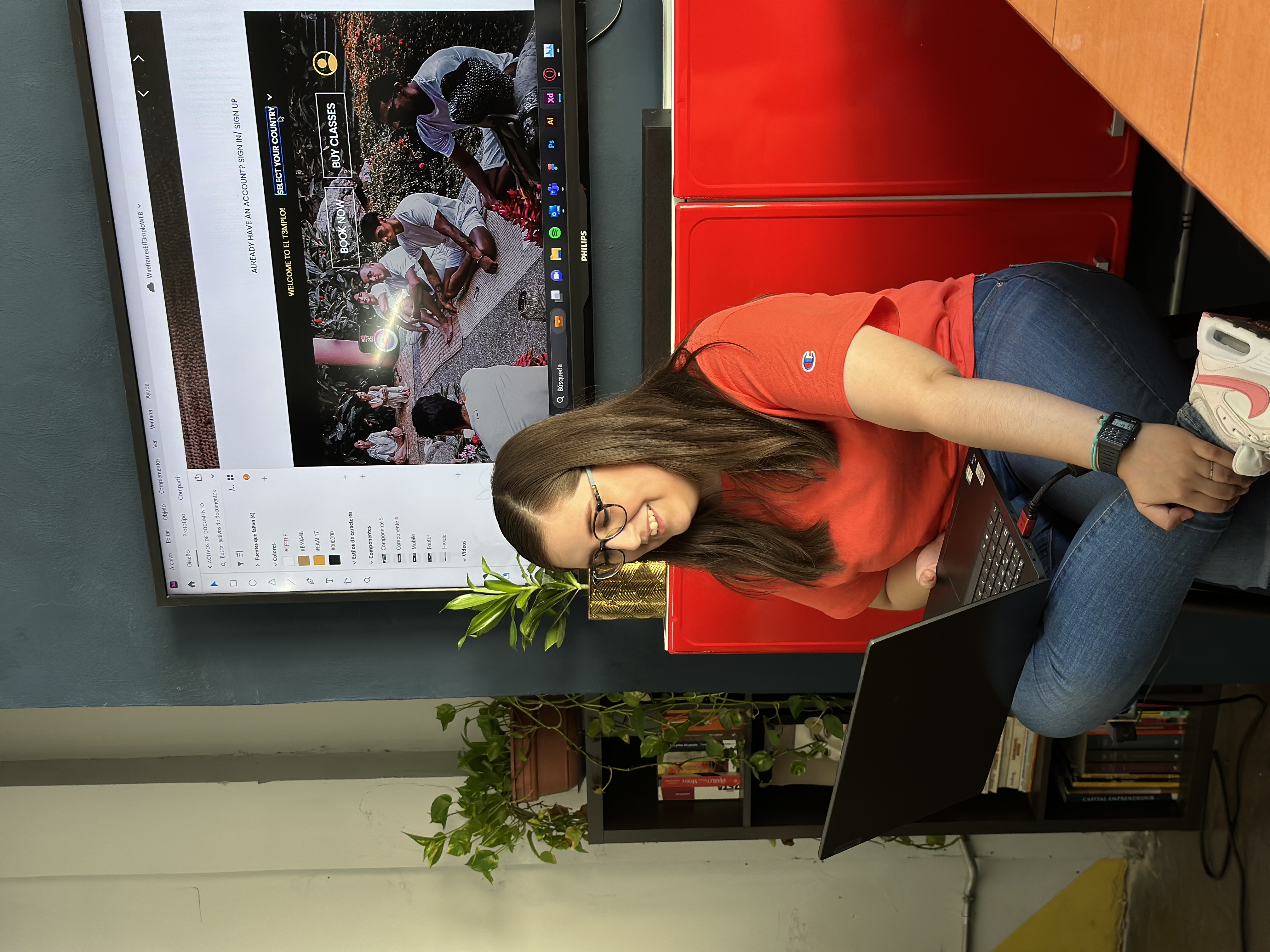 Xilo team member designing on a Mac